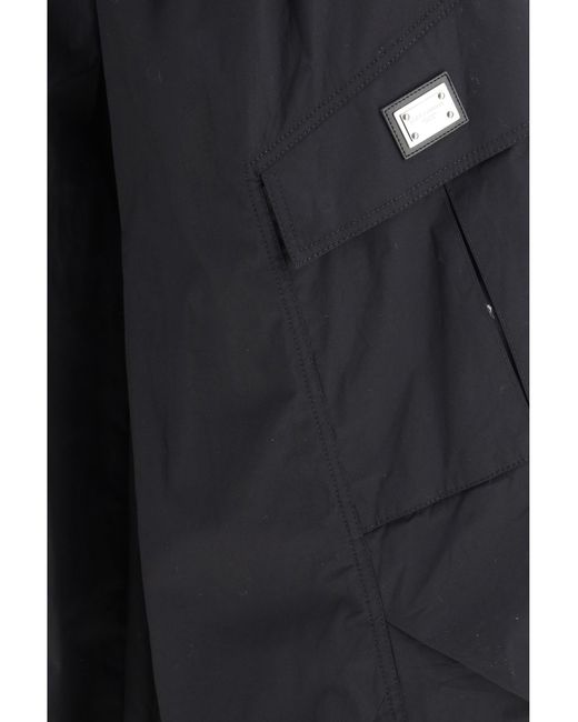 Dolce & Gabbana Blue Cotton Gabardine Pants for men