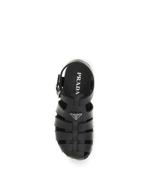 Prada White Rubber Cage Sandal for men