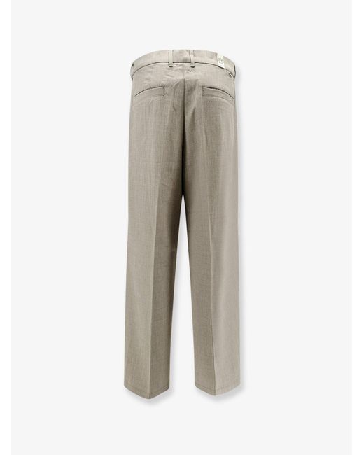 Woodbird Gray Trousers Viscose-Blend