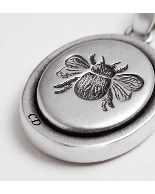 Dior Metallic Cameo Bee Necklace for men
