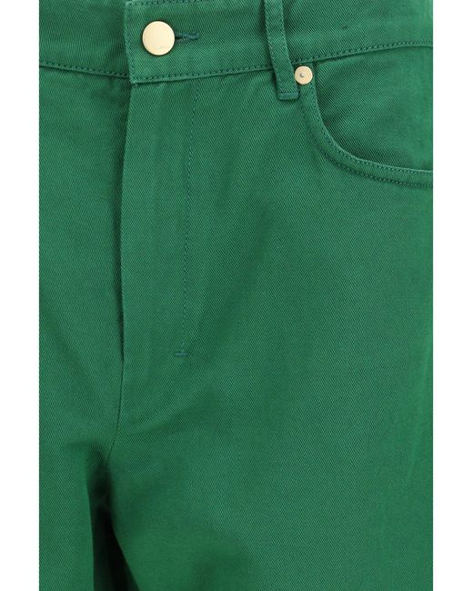 Max Mara Green 'S Maxmara Cotton And Linen Pants