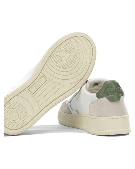 Autry White "Medalist Low" Low Top Sneakers for men