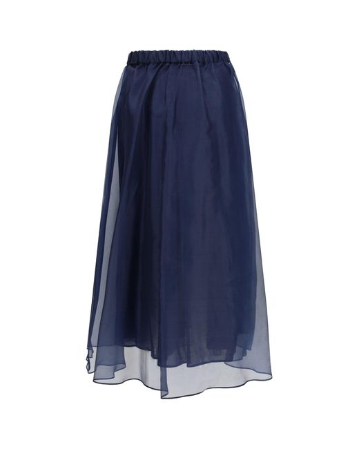 Weekend by Maxmara Blue Skirt Visino Organza