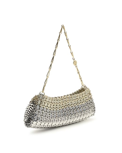 Rabanne White Skyline Clutch/Light