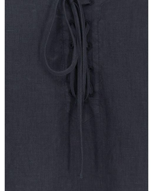 Aspesi Blue Linen Shirt