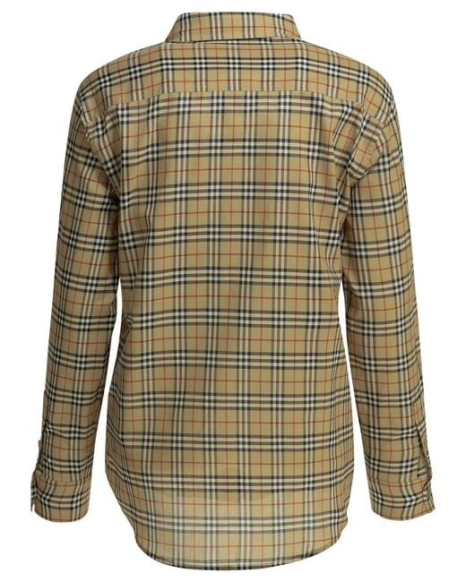 Burberry Green Emma Check Casual Shirt