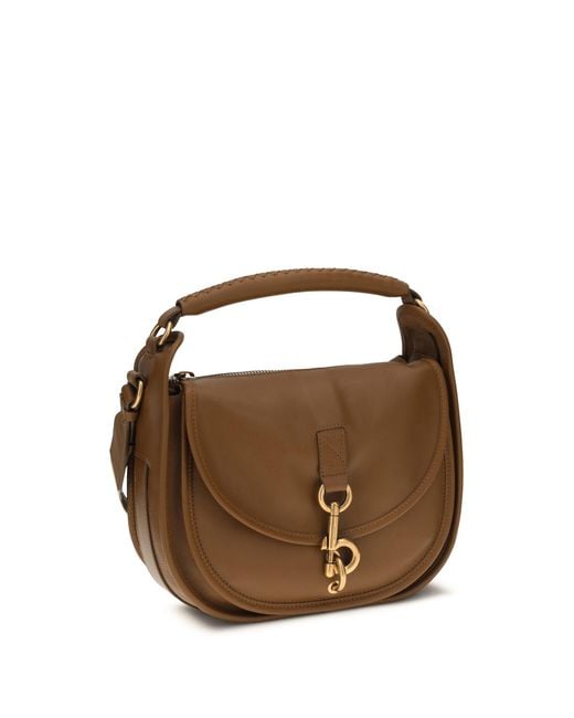 Burberry Brown Small B Clip Crossbody Bag