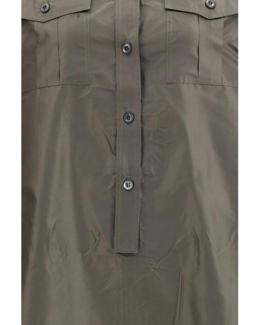 Prada Gray Taffeta Dress