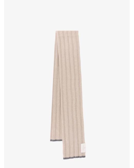 Brunello Cucinelli White Scarf for men