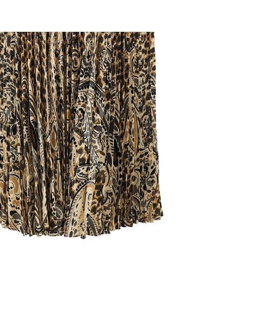 Etro Natural Printed Midi Skirt