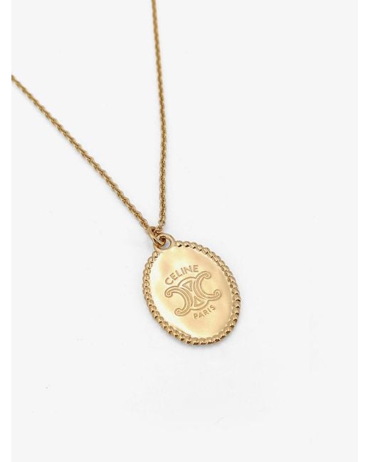 Céline White Brass Necklace