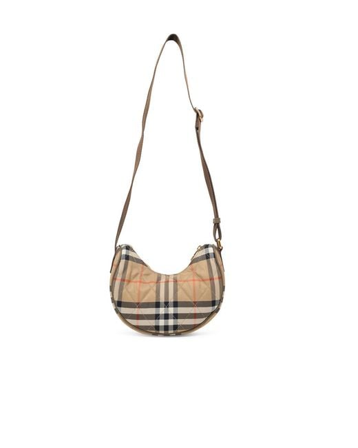 Burberry White 'Horseshoe' Crossbody Bag