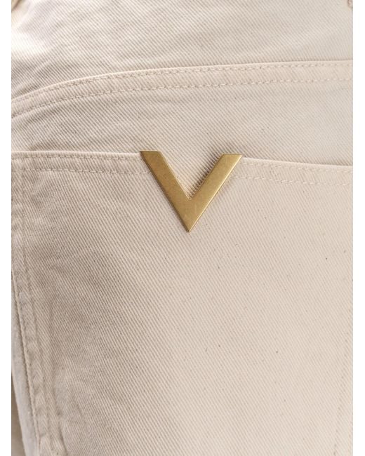 Valentino Natural Five Pockets Cotton Trousers for men