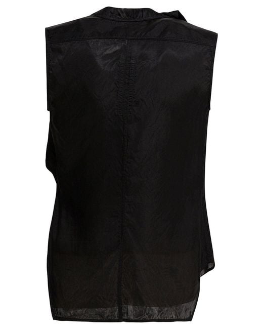 Rick Owens Black Sleeveless Blouse
