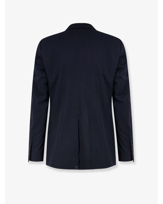 Dolce & Gabbana Blue Stretch Virgin Wool Blazer for men