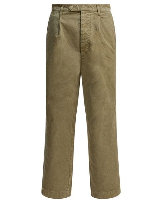 Auralee Green Chino Pants Trousers for men