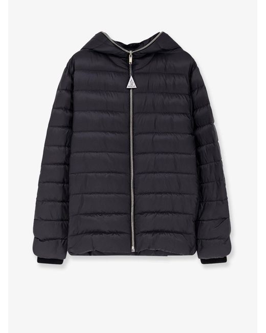 Moncler Black Rick Owens Zip Lock Hooded Down Jacket for men