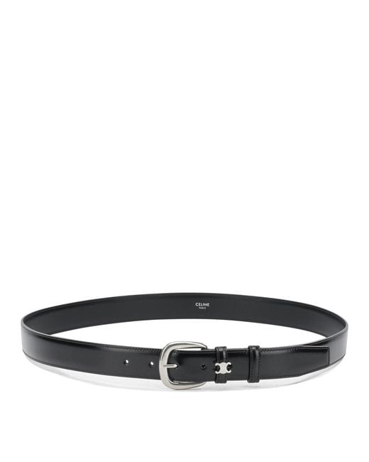 Céline Black Leather Belt for men