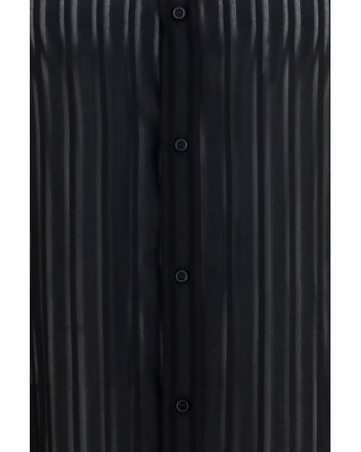 Gucci Blue Striped Silk Gauze Shirt for men