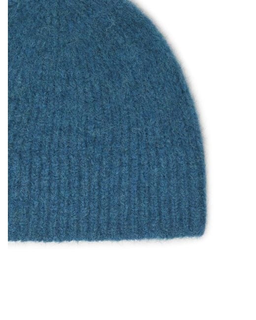 Dries Van Noten Blue 'Moss' Alpaca Blend Beanie for men