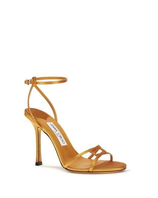 Jimmy Choo Metallic Sandals Leo Satin