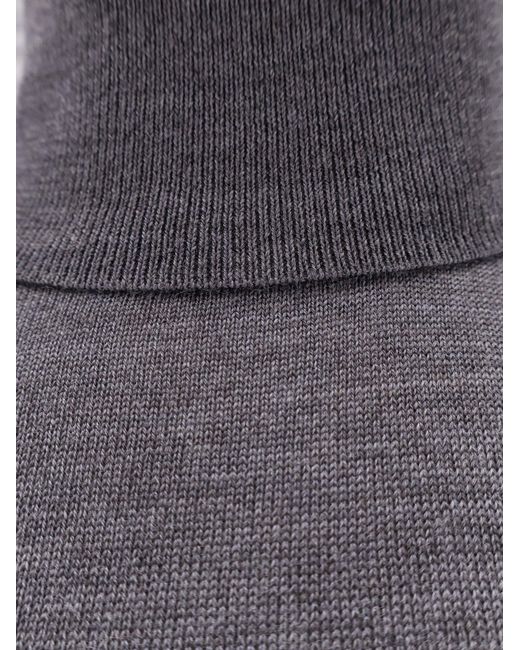 Totême  Blue Wool And Silk Turtleneck
