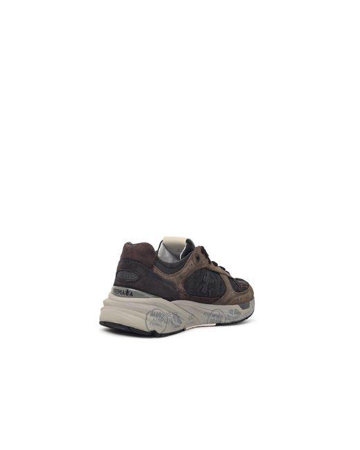 Premiata Black 'Mase25 8421' Suede Blend Sneakers for men