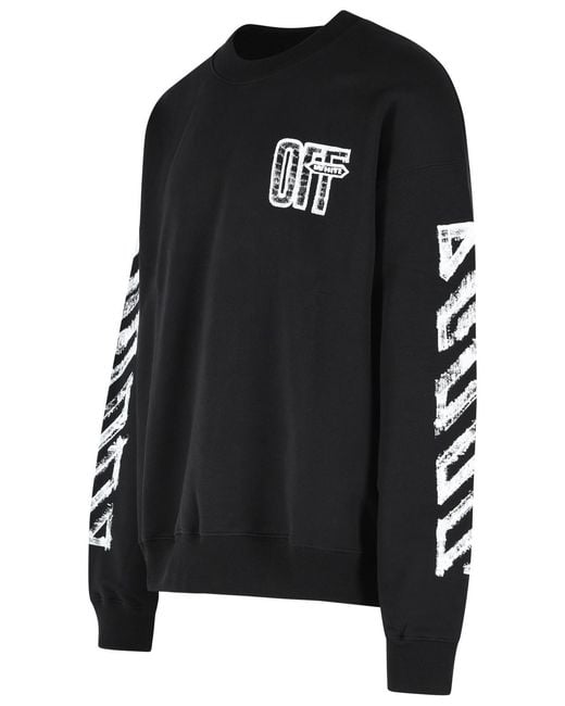 Off-White c/o Virgil Abloh Black 'Motion Arrow' Cotton Sweatshirt for men