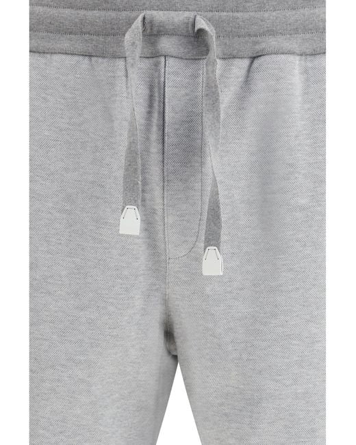 Brioni Gray Mélange Sweatpants Ice for men