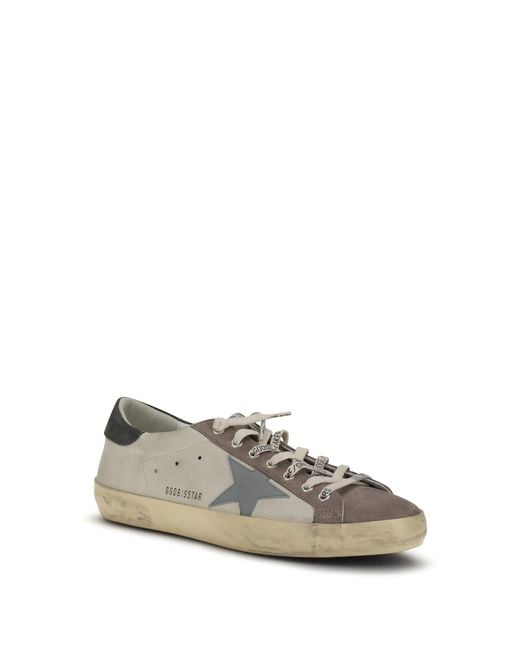 Golden Goose Deluxe Brand White Super Star Suede Sneakers for men