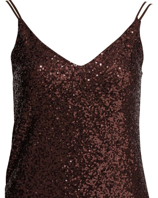 Semler Brown Long Sequined Dress Dresses