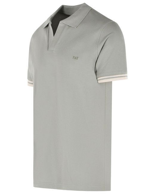 Fay Gray Stretch Cotton Polo Shirt for men