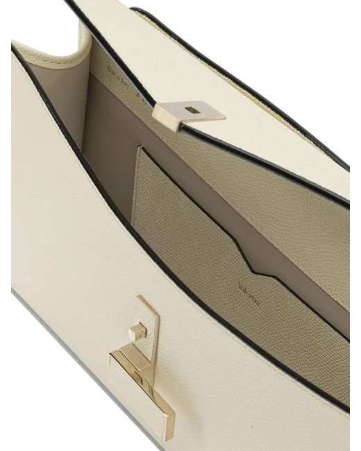 Valextra Natural "Isis" Clutch With Shoulder Strap