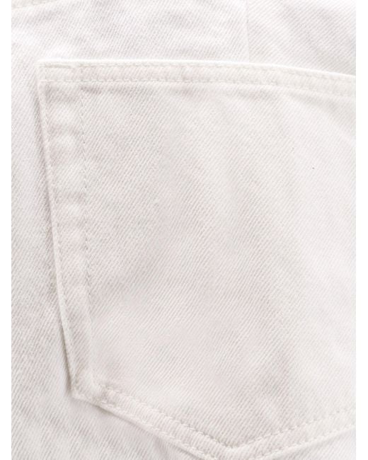Sacai White Cotton Shorts