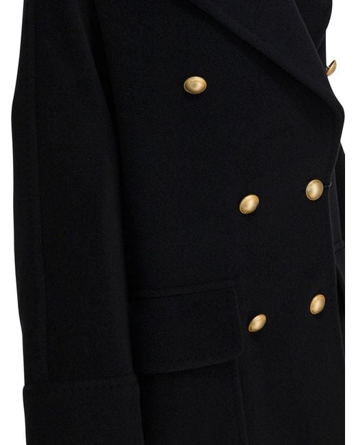 Tagliatore Black Virgin Wool Coat