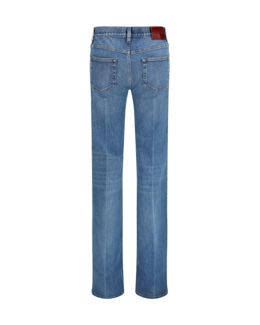 Gucci Blue Flare Stretch Cotton Jeans