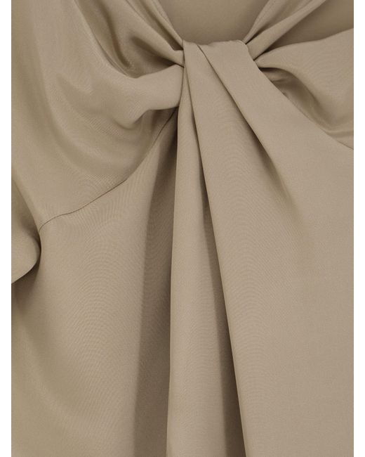 Max Mara Natural Mxegattini Silk Top