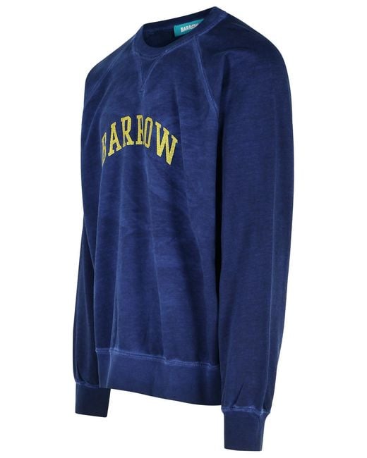 Barrow Blue Cotton Sweatshirt for men