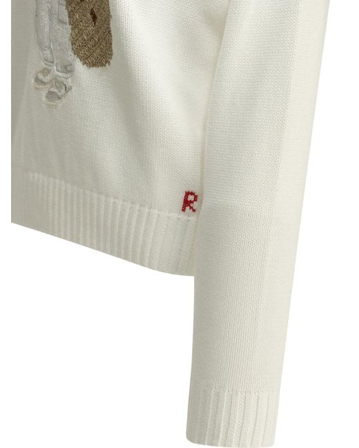 Polo Ralph Lauren White "Polo Bear" Crewneck Sweater