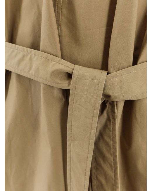 Nude Natural Cotton Dress With Belt