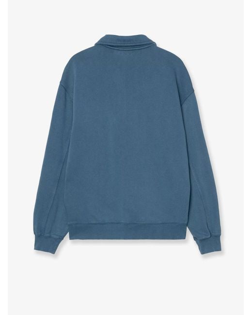 Carhartt Blue Detroit Deying Treatment Cotton Sweatshirt for men