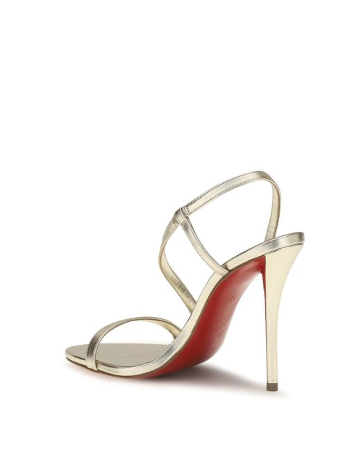 Christian Louboutin White Sandals Rosa Z Platinum Calf Leather
