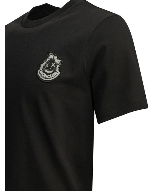 Moncler Black Crewneck T-Shirt for men