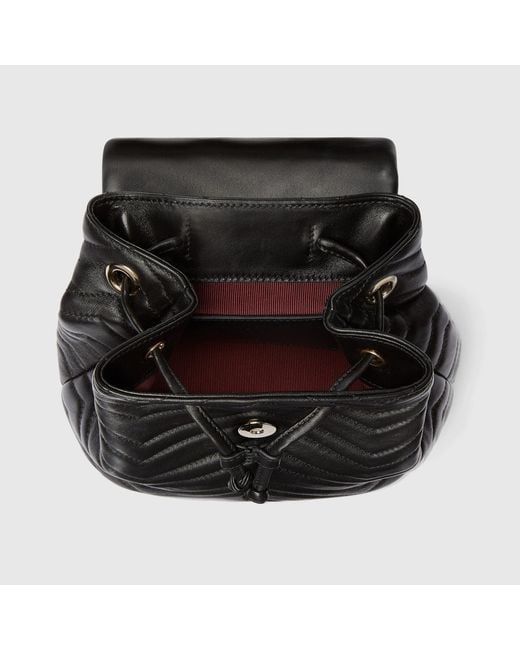 Gucci Black "Gg Marmont" Casual Backpack