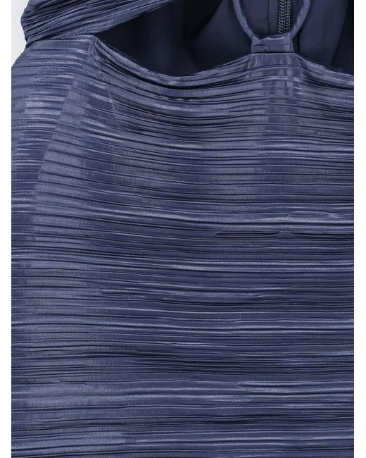 Cult Gaia Blue Pleated Fabric Jahzara Dress
