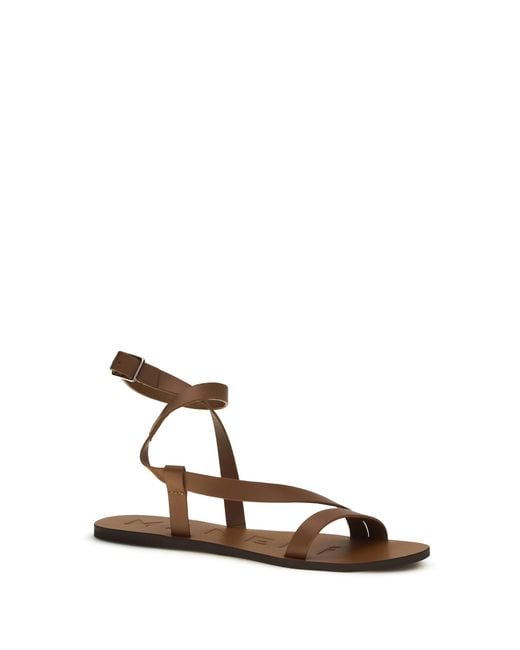 Manebí White Canyon Leather Sandals Tan Gladiator