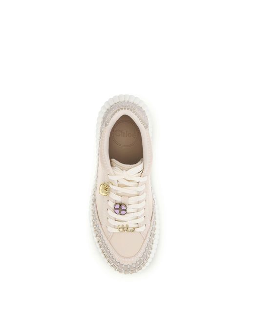 Chloé White Wedge Sneakers Nama