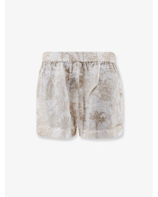 Mc2 Saint Barth White Shorts Maeve Ramie