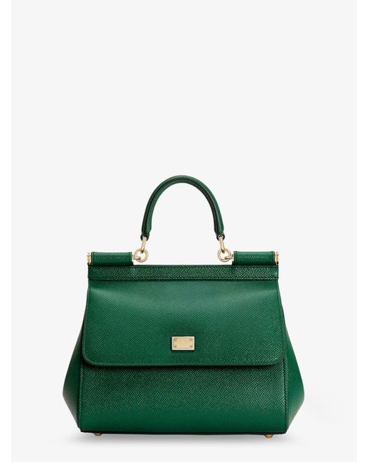 Women's Green Dolce & Gabbana Sicily Leather Crossbody Bag