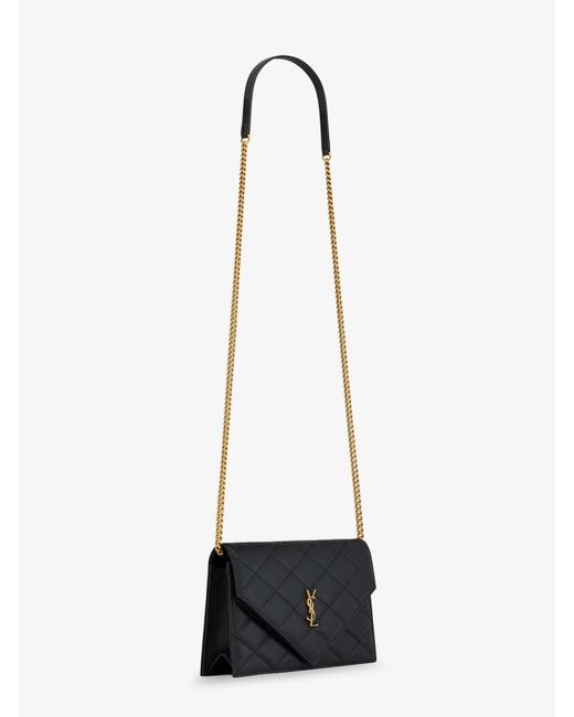 Saint Laurent White Paris Leather Crossbody Bag With Metal Cassandre Logo